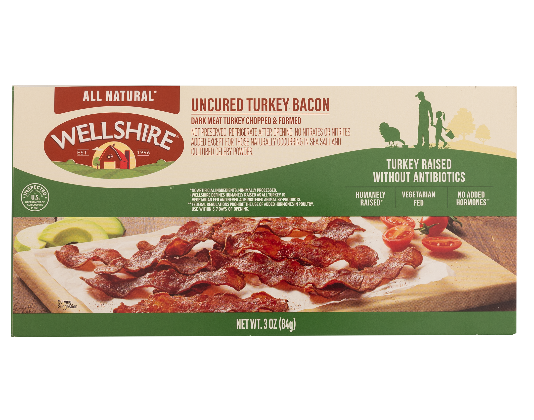 Fully Cooked Uncured Turkey Bacon - eatwellshire.com